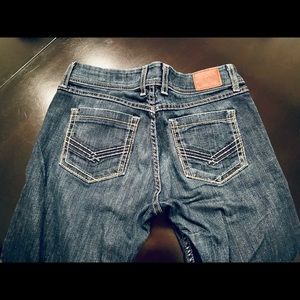 BKE Wendi dark wash jeans flare bottom LONG